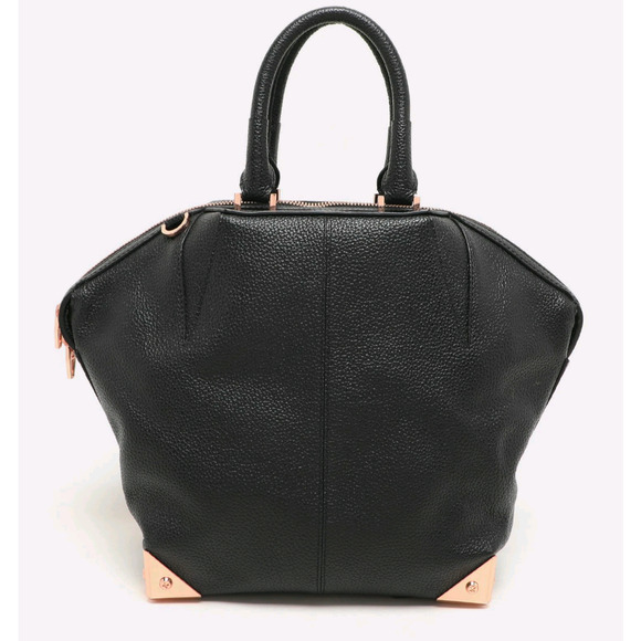 Alexander Wang Handbags - Alexander Wang Black Leather Large Emile Tote Satchel Bag with Rose Gold